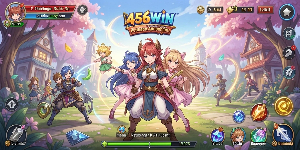 Tampilan gameplay 456WIN dengan karakter Anime yang menakjubkan.