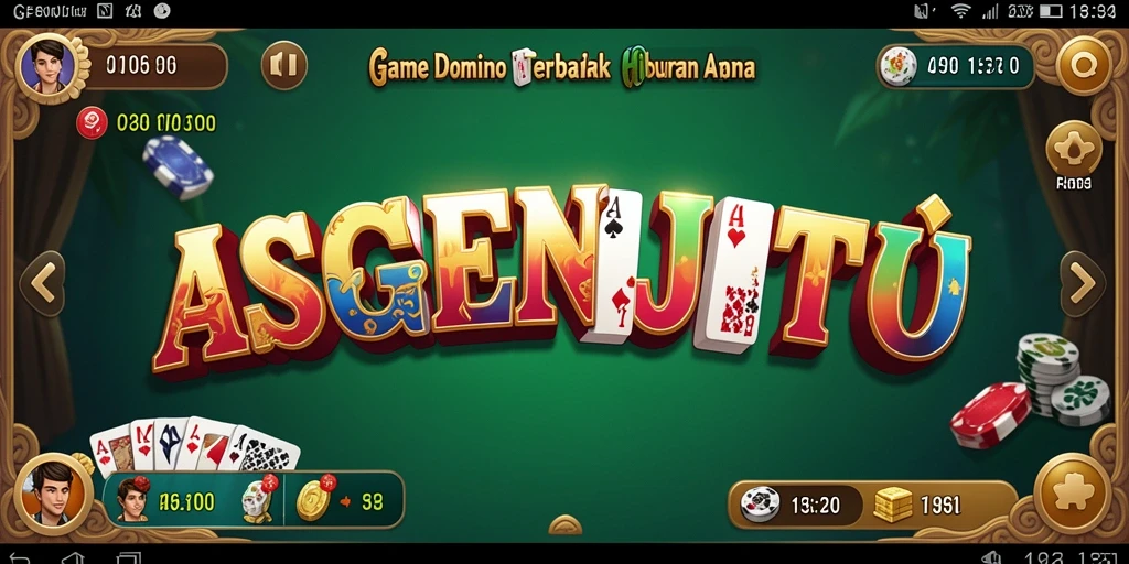 Screenshot AGENJITU menampilkan permainan domino yang seru dan interaktif.