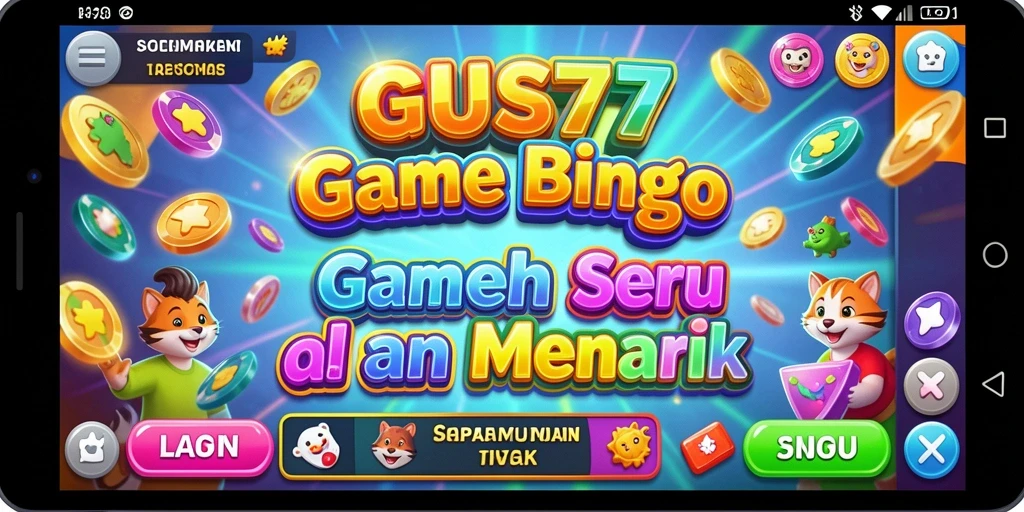 Gameplay seru Bingo di GUS77 dengan kartu dan angka yang menarik.