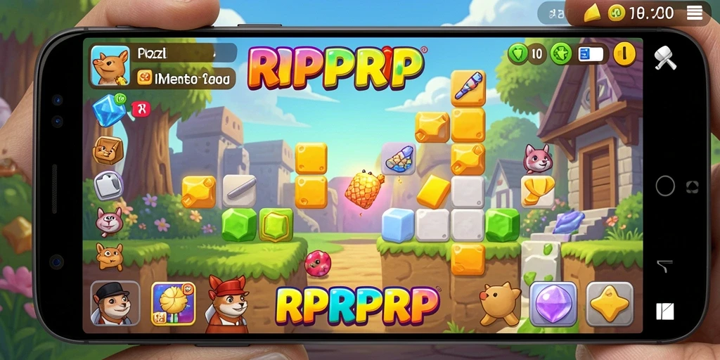 Tampilan gameplay RPRPRP, puzzle menantang yang mengasyikkan.