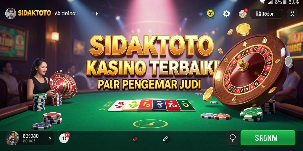 Tampilan layar utama <strong>SIDAKTOTO</strong> menampilkan berbagai game Kasino yang menarik.