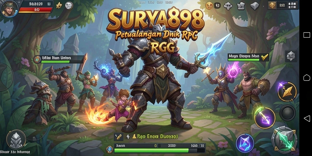 Tampilan gameplay menakjubkan dari SURYA898 dalam dunia RPG yang fantastis.