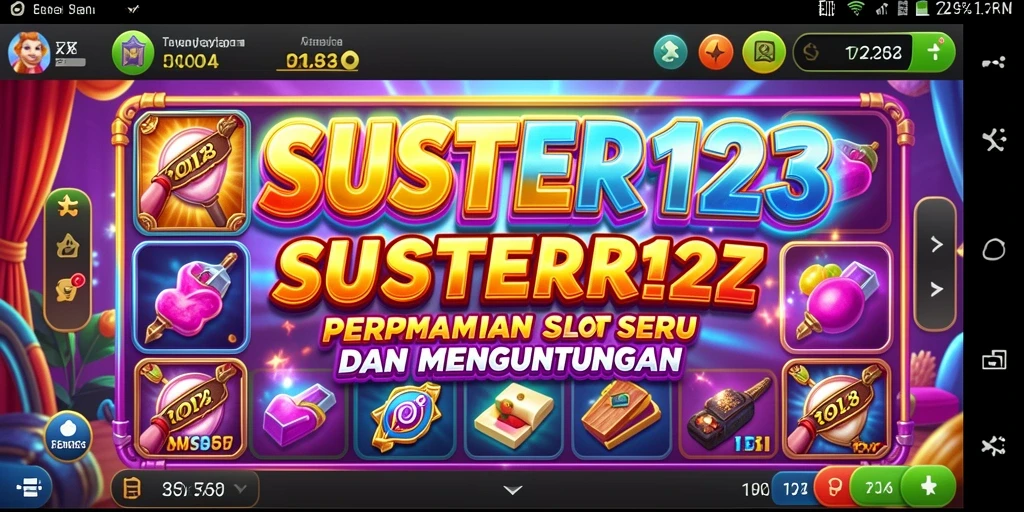 Screenshot gameplay seru dari SUSTER123 yang memperlihatkan keseruan permainan slot.