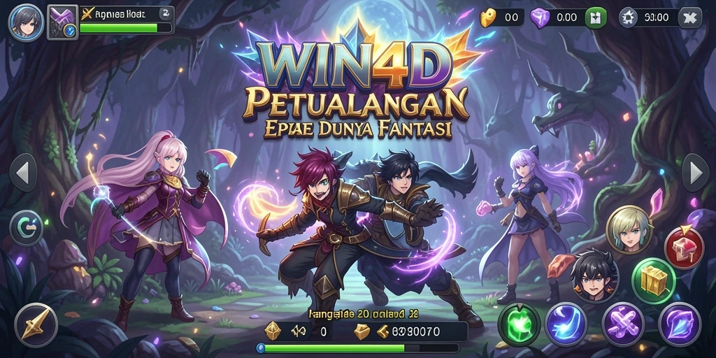 Tampilan gameplay <strong>WIN4D</strong> yang menarik dan penuh warna.