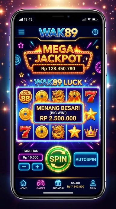 Tampilan aplikasi wak89 yang modern dan user-friendly.